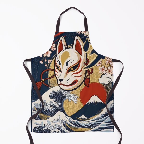 Item preview, Kitsune Mask with Japanese Dreamscape designed and sold by vivi-va.