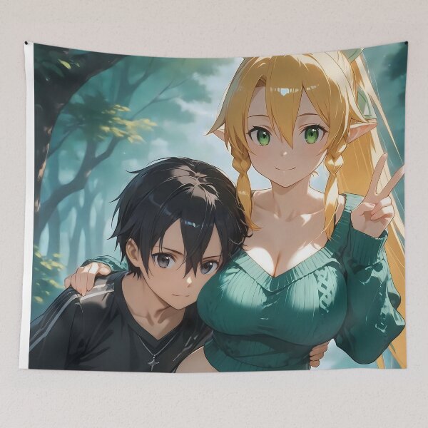 Item preview, Kirito Sword Art Online Forest Anime Peace Soft Green Sunny Moment designed and sold by bystudiolereve.