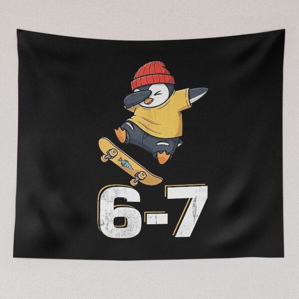 Item preview, Cool Skater Penguin 6-7 Six Seven Dab T-Shirt designed and sold by LashondaGreen89.