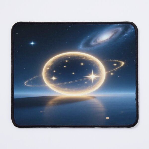 Item preview, Celestial Core – Golden Sphere over Cosmic Reflection designed and sold by Cristhian Almanza.