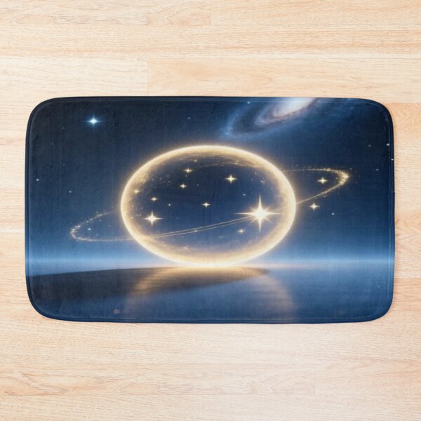 Item preview, Celestial Core – Golden Sphere over Cosmic Reflection designed and sold by Cristhian Almanza.