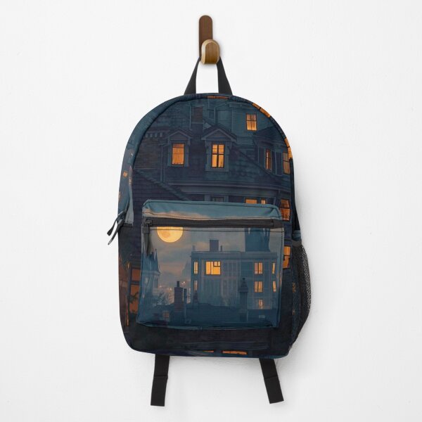 Item preview, Enchanted Moonlight Manor Full Moon Over the City designed and sold by Cozyartsss.