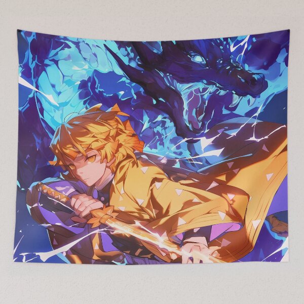 Item preview, Zenitsu Agatsuma Demon Slayer Anime Lightning Dragon Power designed and sold by CarlosBender.
