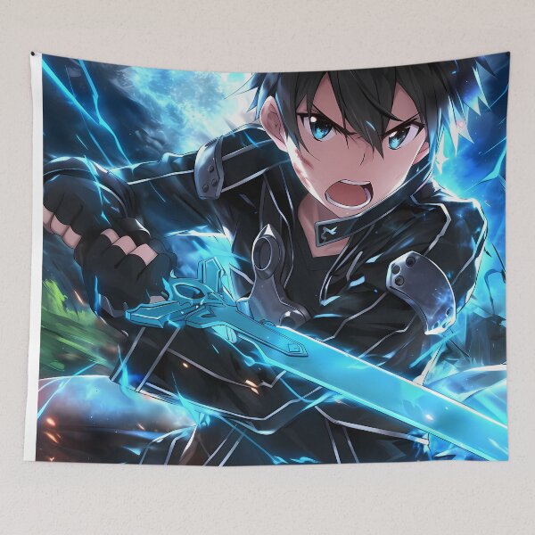 Item preview, Kirito Sword Art Online Fierce Anime Battle Moon Blue Power Strike designed and sold by bystudiolereve.