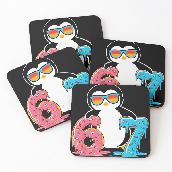 Item preview, Cool Donut 67 Six Seven Penguin Birthday T-Shirt designed and sold by LashondaGreen89.