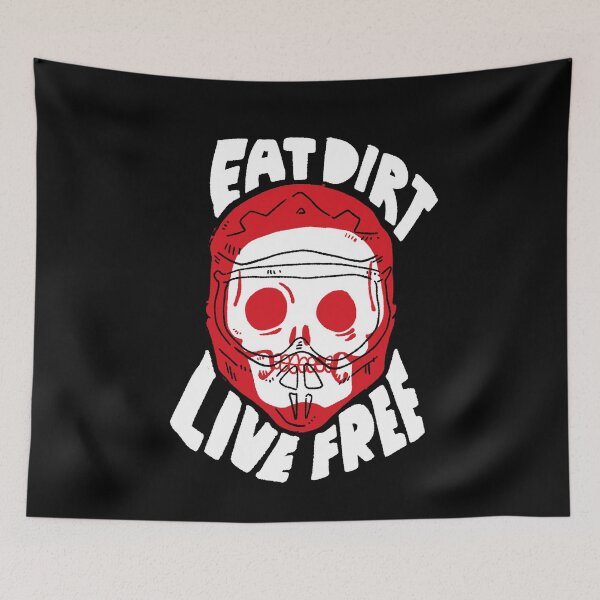 Item preview, Eat Dirt Live Free: Red Skull Motocross Mantra designed and sold by RNASstuff.