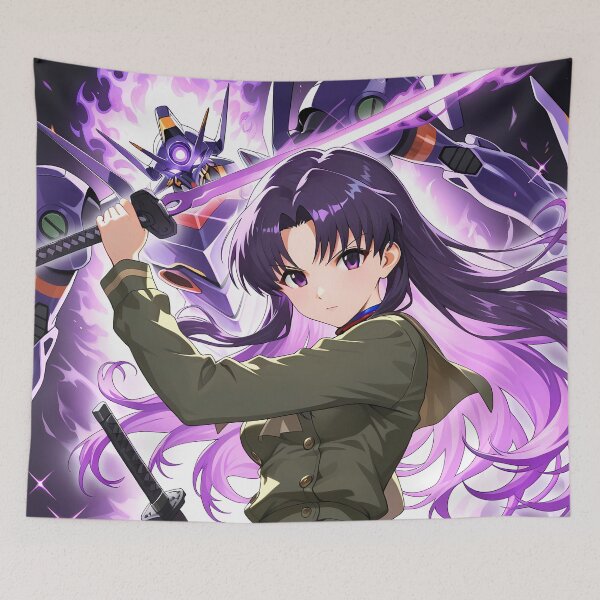 Item preview, Misato Katsuragi Neon Genesis Evangelion Anime Girl Waifu Battle Scene designed and sold by CarlosBender.