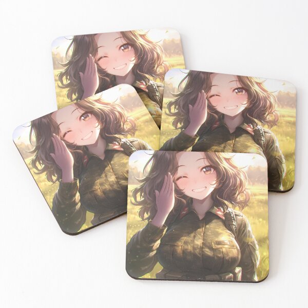 Item preview, Yukari Akiyama Girls und Panzer Anime Camo Field Smiling designed and sold by bystudiolereve.