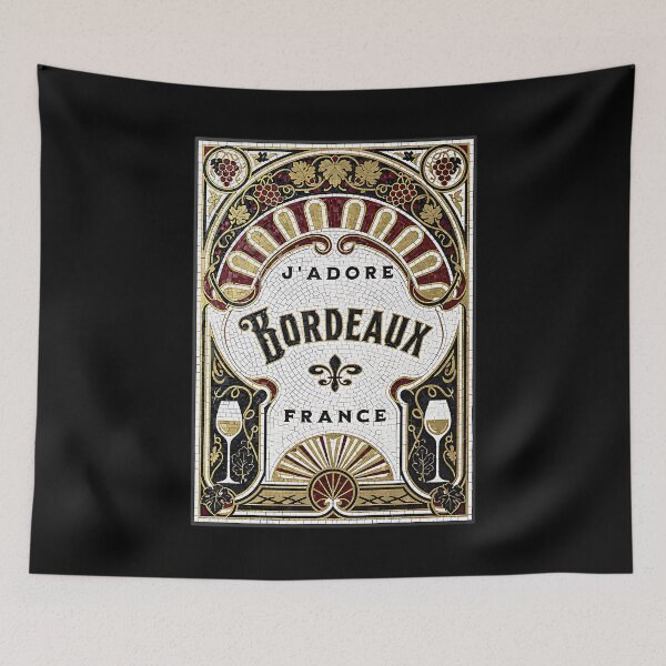 Item preview, J’adore Bordeaux – Vintage French Wine Mosaic Art designed and sold by FrancophileFun.