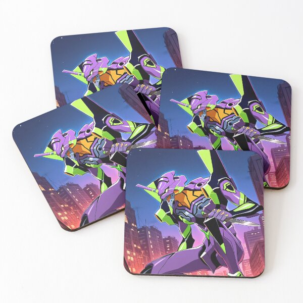 Item preview, Evangelion Unit 01 Neon Genesis Evangelion Anime Mecha Rooftop Night designed and sold by CarlosBender.