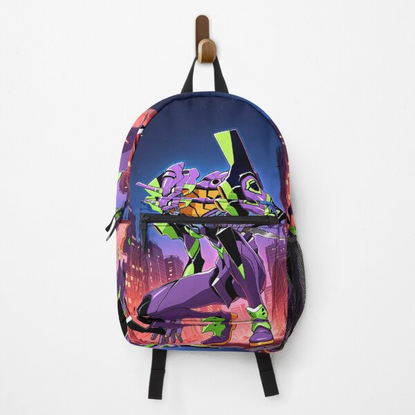 Item preview, Evangelion Unit 01 Neon Genesis Evangelion Anime Mecha Rooftop Night designed and sold by CarlosBender.