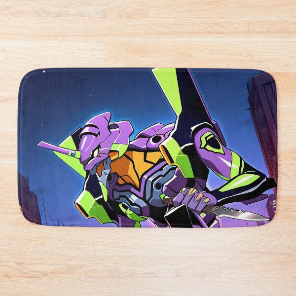 Item preview, Evangelion Unit 01 Neon Genesis Evangelion Anime Mecha Rooftop Night designed and sold by CarlosBender.