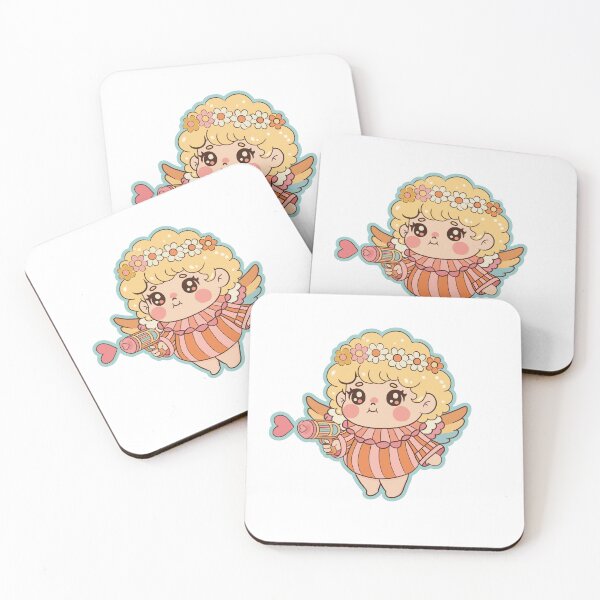 Item preview, Cute Retro Cupid with Love Ray Gun - Kawaii Angel Art designed and sold by Minimochi Art.