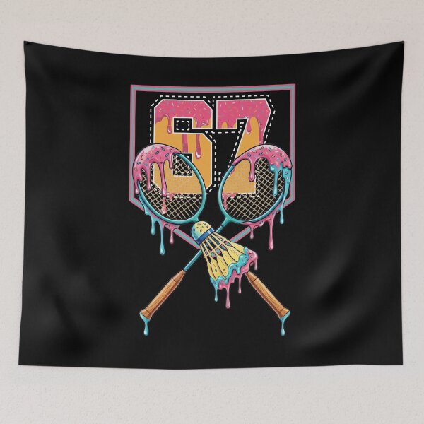 Item preview, Drippy 67 Six Seven Badminton Racket Design designed and sold by LashondaGreen89.
