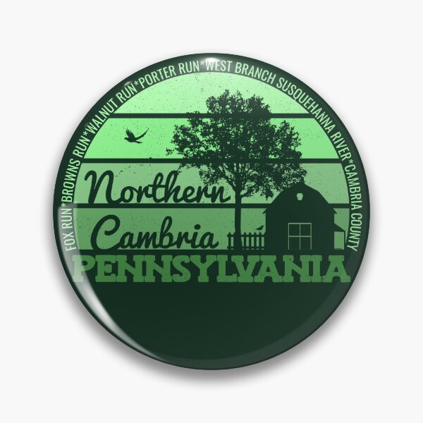 Item preview, Northern Cambria Pennsylvania Sunset Retro Vintage Local Pride Logo designed and sold by CRHPOD20.