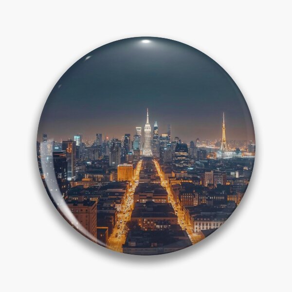 Item preview, Global Capital Axis Iconic World Skyline at Night designed and sold by Cozyartsss.