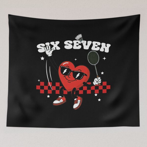 Item preview, Cool Six Seven 67 Heart Playing Badminton designed and sold by LashondaGreen89.