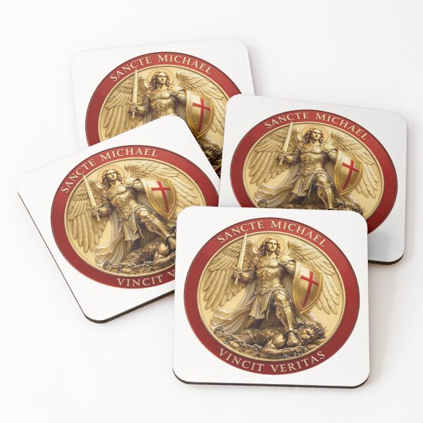 Item preview, Vincit Veritas; Archangel Michael; Coin Style; designed and sold by StickerApe.