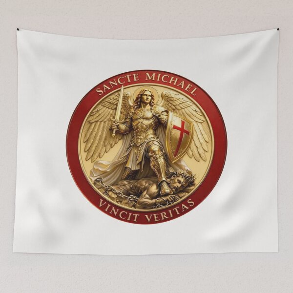 Item preview, Vincit Veritas; Archangel Michael; Coin Style; designed and sold by StickerApe.