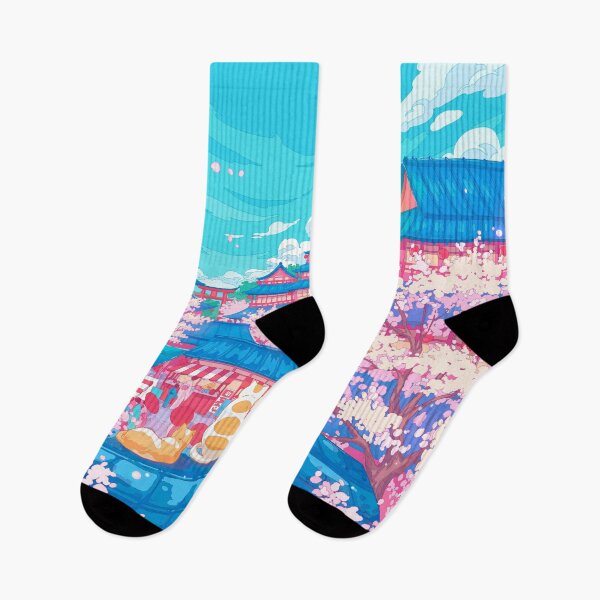 Item preview, Cute Cats, Kyoto Streets, and Beautiful Sakura Blooming designed and sold by AnGoArt.