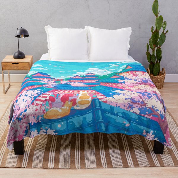 Item preview, Cute Cats, Kyoto Streets, and Beautiful Sakura Blooming designed and sold by AnGoArt.