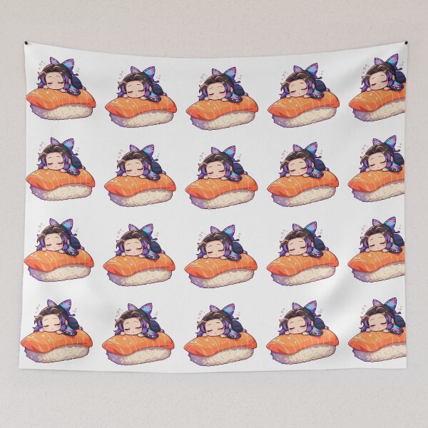 Item preview, Dreamy Shinobu Kocho Demon Slayer Chibi Sushi Anime Girl designed and sold by CarlosBender.