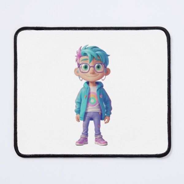 Item preview, Stylish Character with Blue Hair - Colorful Chilløut designed and sold by SpektroDesign.