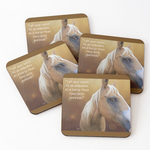 Item preview, Faith Based Art - Palomino Horse with Motivational Quote designed and sold by ABG Inspirational Art.