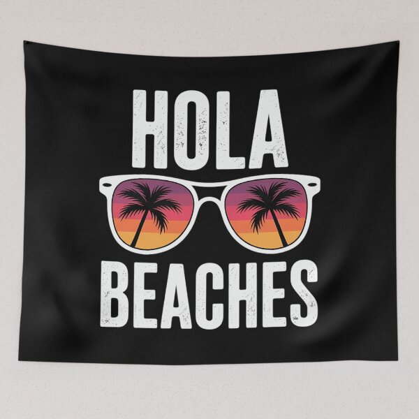 Item preview, Hola Beaches Tank Top Beach Vacation Summer designed and sold by EllenJast.