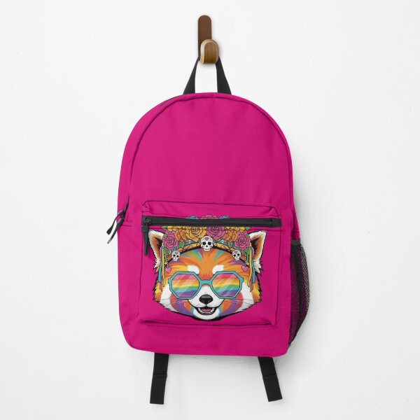 Item preview, Psychedelic Sugar Skull Red Panda designed and sold by Prints & Pulse.