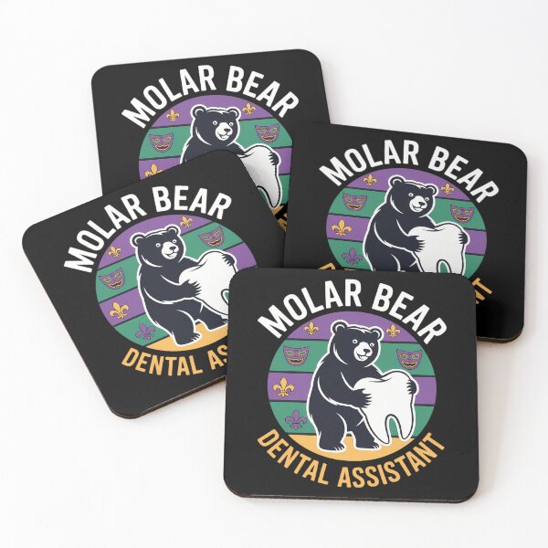 Item preview, Molar Bear Dental Assistant Mardi Gras Bear designed and sold by CruelShadesSt.