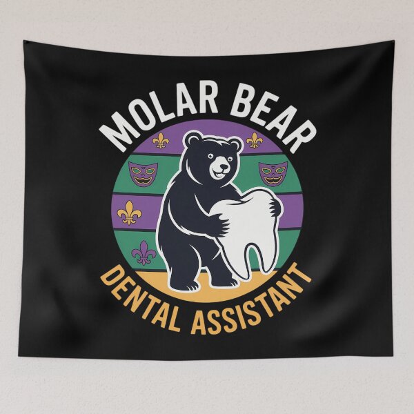 Item preview, Molar Bear Dental Assistant Mardi Gras Bear designed and sold by CruelShadesSt.