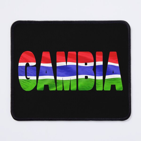 Item preview, GAMBIA - Flag Flying in Wind cut to Letters Souvenir Sticker Shirt T-Shirt designed and sold by Adam Gormley.