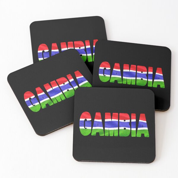 Item preview, GAMBIA - Flag Flying in Wind cut to Letters Souvenir Sticker Shirt T-Shirt designed and sold by Adam Gormley.