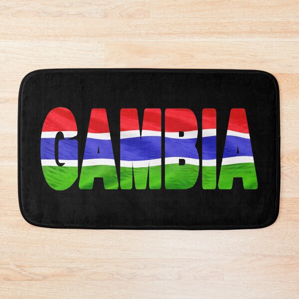 Item preview, GAMBIA - Flag Flying in Wind cut to Letters Souvenir Sticker Shirt T-Shirt designed and sold by Adam Gormley.
