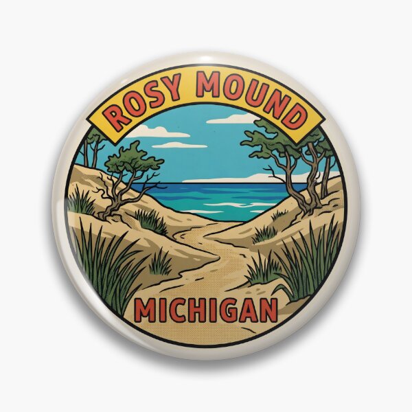 Item preview, Rosy Mound Michigan - Vintage Beach Design designed and sold by TheOldMittenIllustrated.