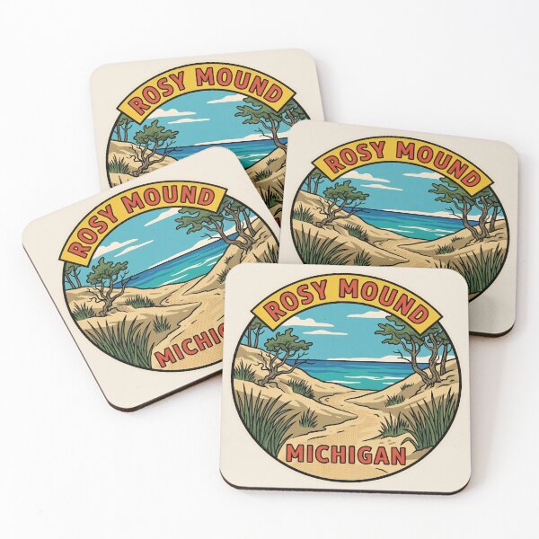 Item preview, Rosy Mound Michigan - Vintage Beach Design designed and sold by TheOldMittenIllustrated.