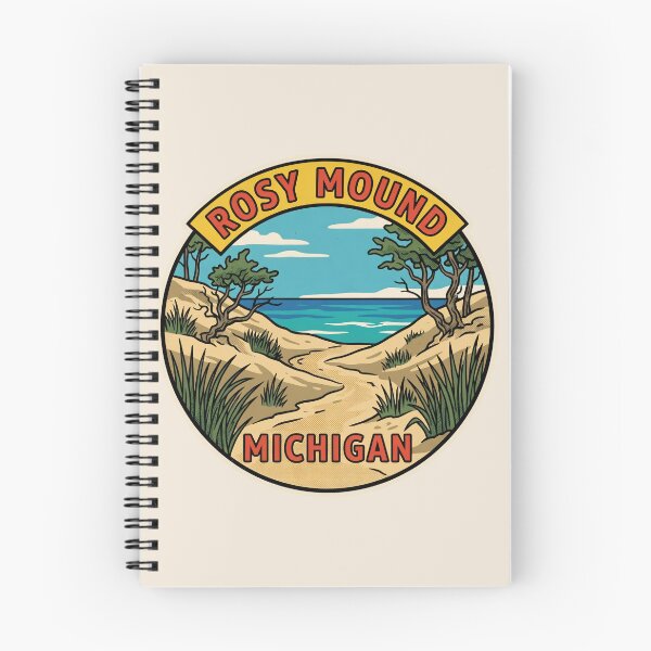 Item preview, Rosy Mound Michigan - Vintage Beach Design designed and sold by TheOldMittenIllustrated.