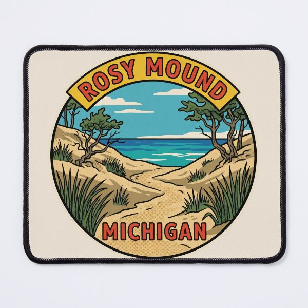 Item preview, Rosy Mound Michigan - Vintage Beach Design designed and sold by TheOldMittenIllustrated.