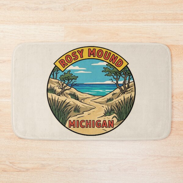 Item preview, Rosy Mound Michigan - Vintage Beach Design designed and sold by TheOldMittenIllustrated.