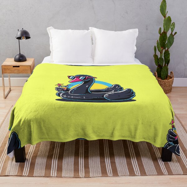 Item preview, Cool Black Swan Relaxing on Pool Float designed and sold by yPaladino432.