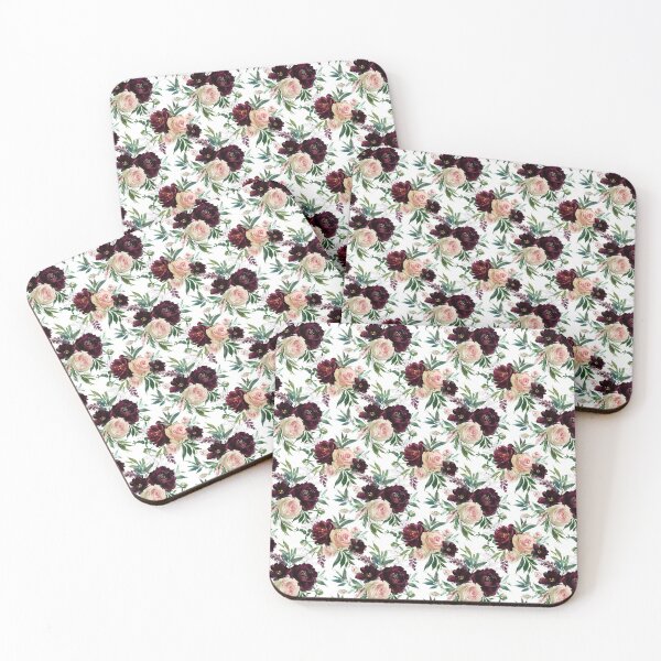 Item preview, Burgundy Florals designed and sold by WildAliceArt.