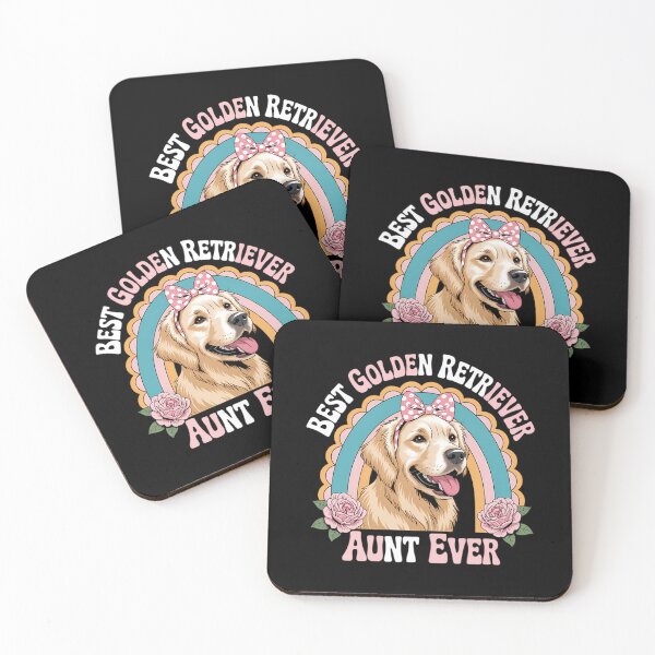 Item preview, Best Golden Retriever Aunt Ever Cute Rainbow Flowers Dog designed and sold by CruelShadesSt.