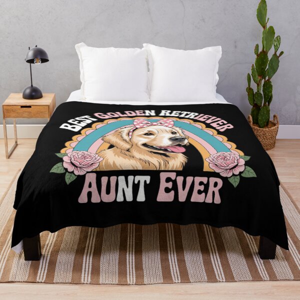 Item preview, Best Golden Retriever Aunt Ever Cute Rainbow Flowers Dog designed and sold by CruelShadesSt.