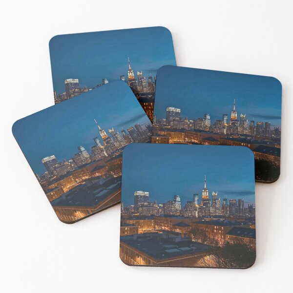 Item preview, Urban Dusk Horizon with Glowing City Spires designed and sold by Cozyartsss.