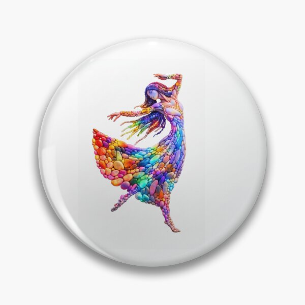 Item preview, Colorful Stone Art Dancing Girl Sticker | Borderless Transparent PNG designed and sold by SHOPPER VITA .
