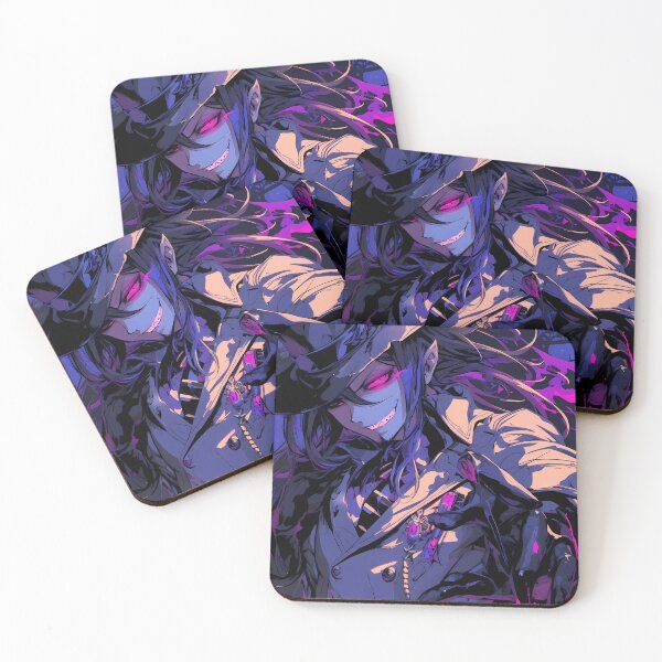 Item preview, Mephisto Pheles Blue Exorcist Anime Purple Chaos Dark Grin Mystic designed and sold by CarlosBender.