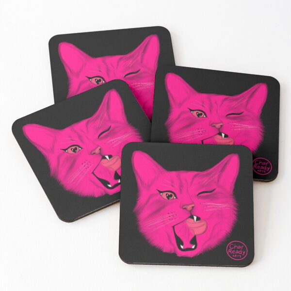 Item preview, Pink Heart Cat designed and sold by charreadyarts1.