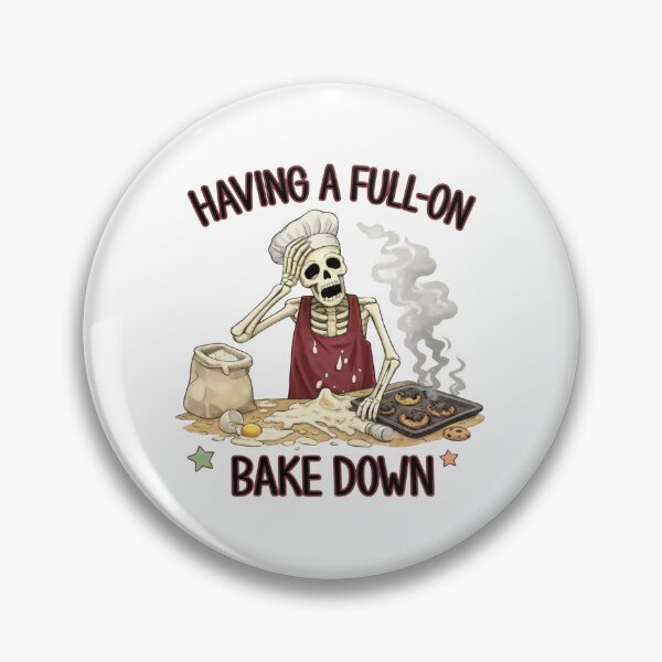 Item preview, Funny-Baker-Skeleton-full-Bake-Down-Pun-Design  designed and sold by w66aboo.