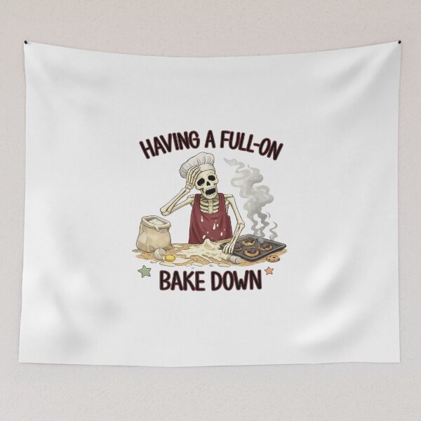 Item preview, Funny-Baker-Skeleton-full-Bake-Down-Pun-Design  designed and sold by w66aboo.